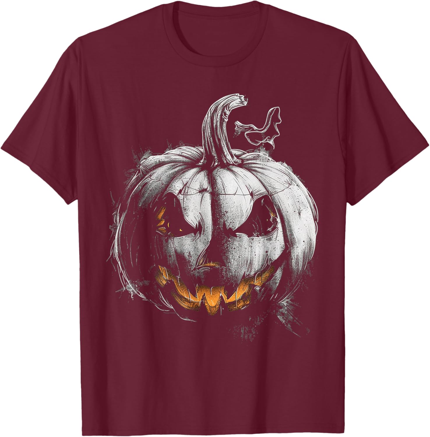 Pumpkin Costume Halloween Graphic Art Pumpkin T-Shirt - T-Shirt | Maroon