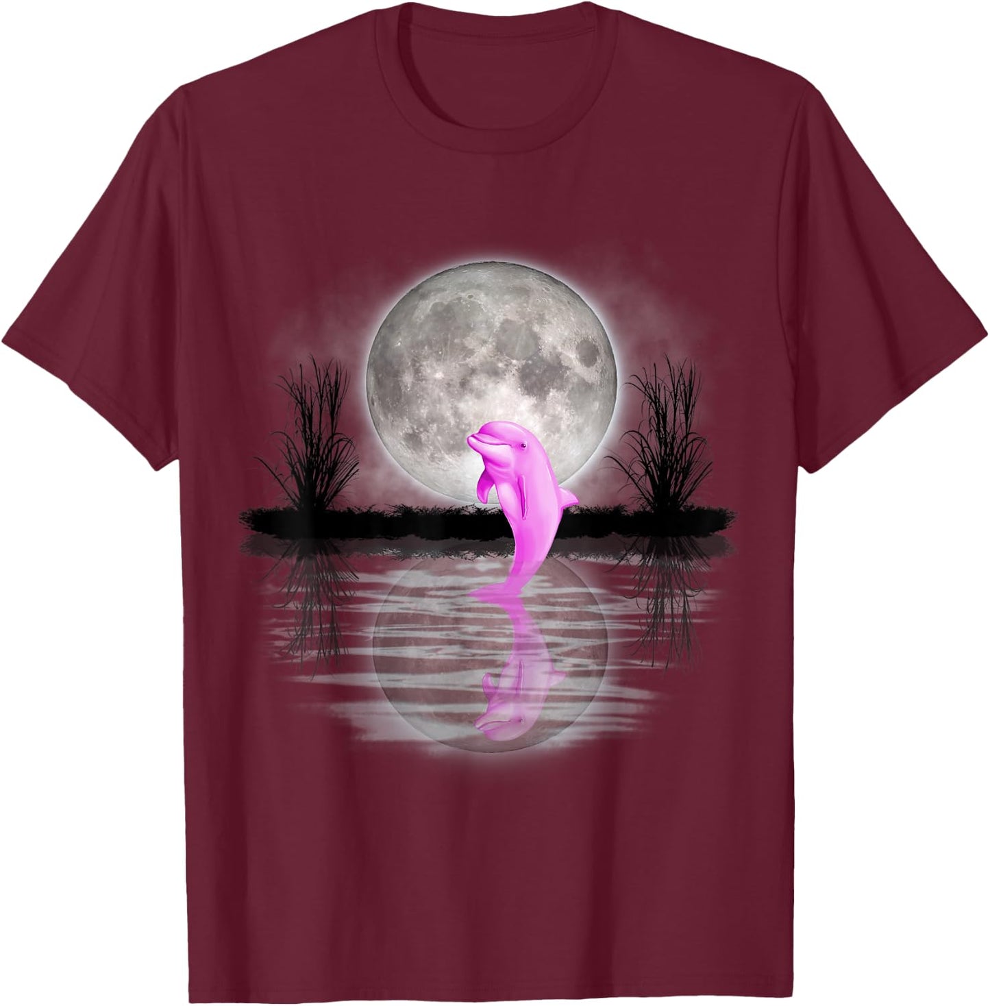 Save the Dolphin Pink Dolphin Gift Girls Women T-Shirt - T-Shirt | Maroon