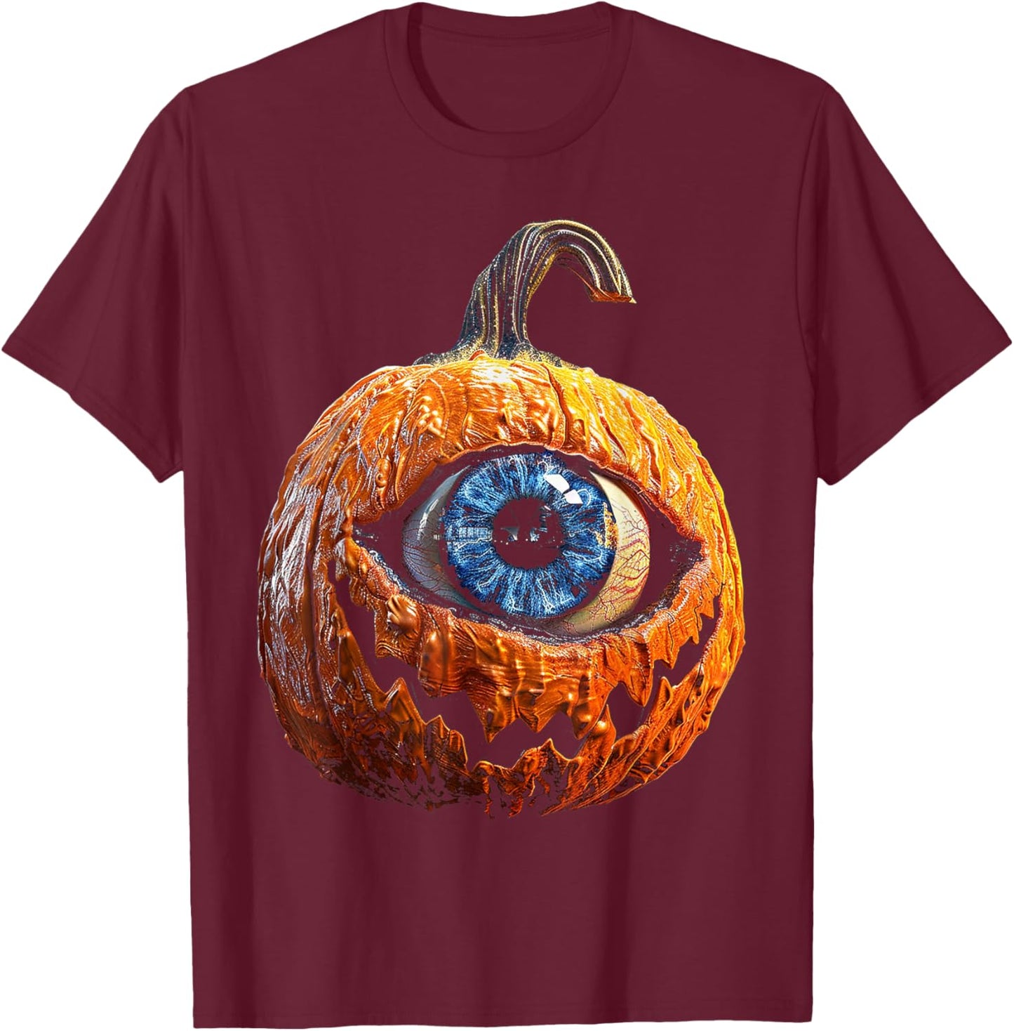 Pumpkin Costume Halloween Graphic Art Pumpkin T-Shirt - T-Shirt | Maroon