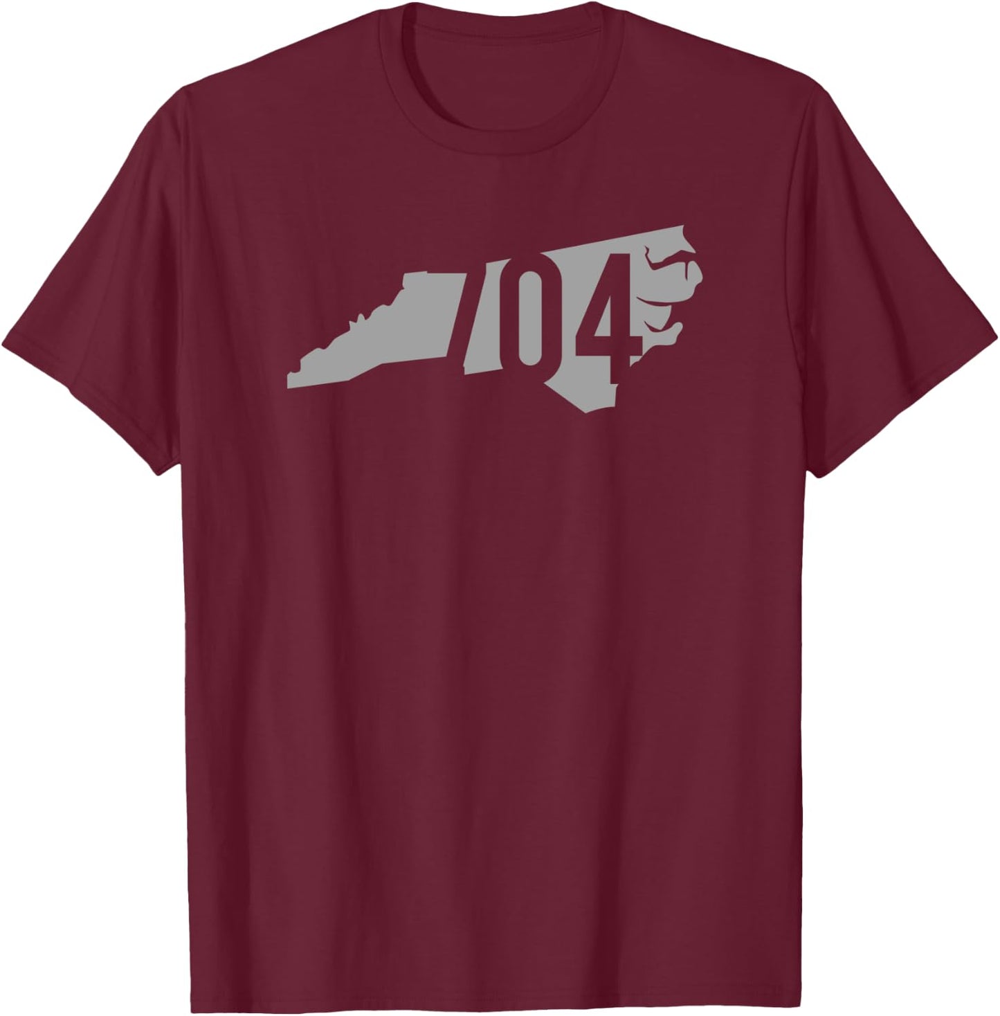 704 Area Code, Charlotte, Concord, Gastonia, North Carolina T-Shirt - T-Shirt | Maroon