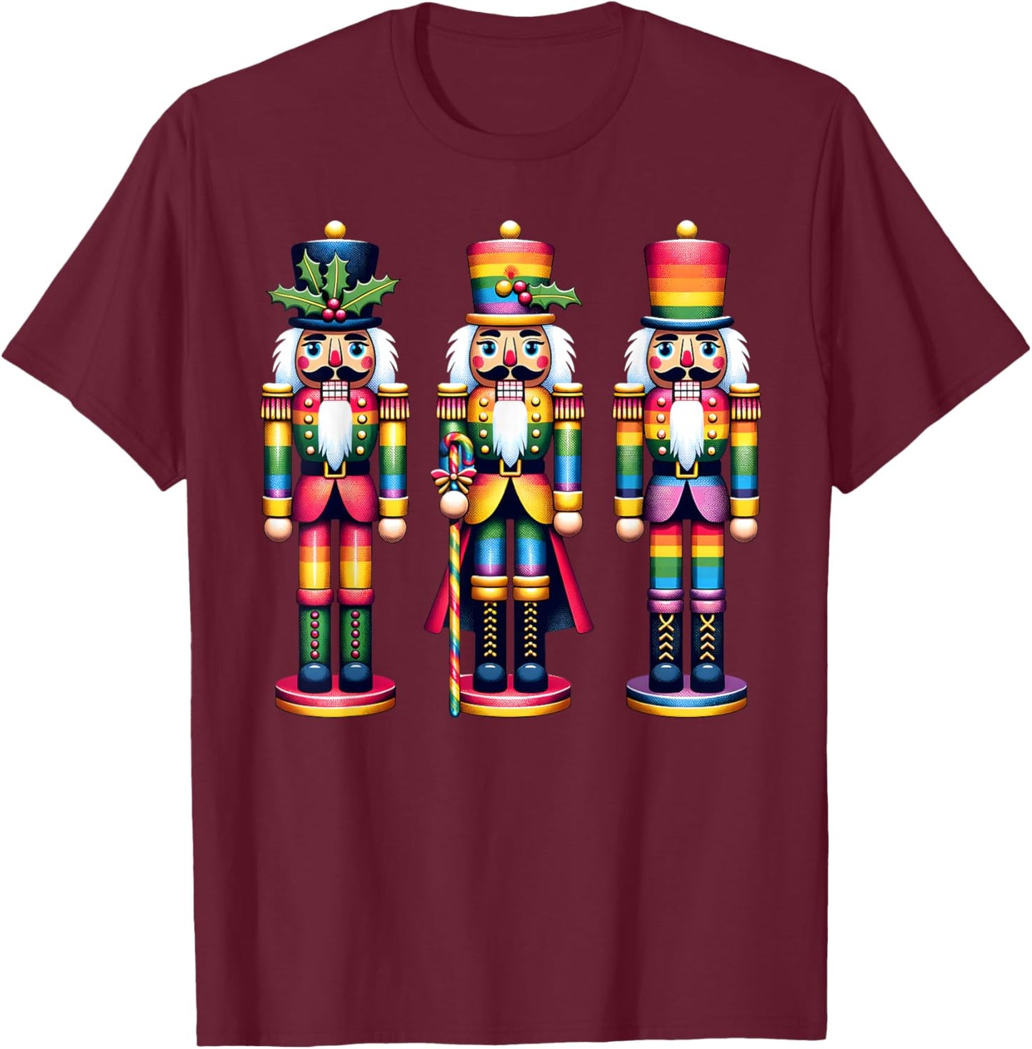 Gay Nutcracker Christmas T-Shirt - T-Shirt | Maroon
