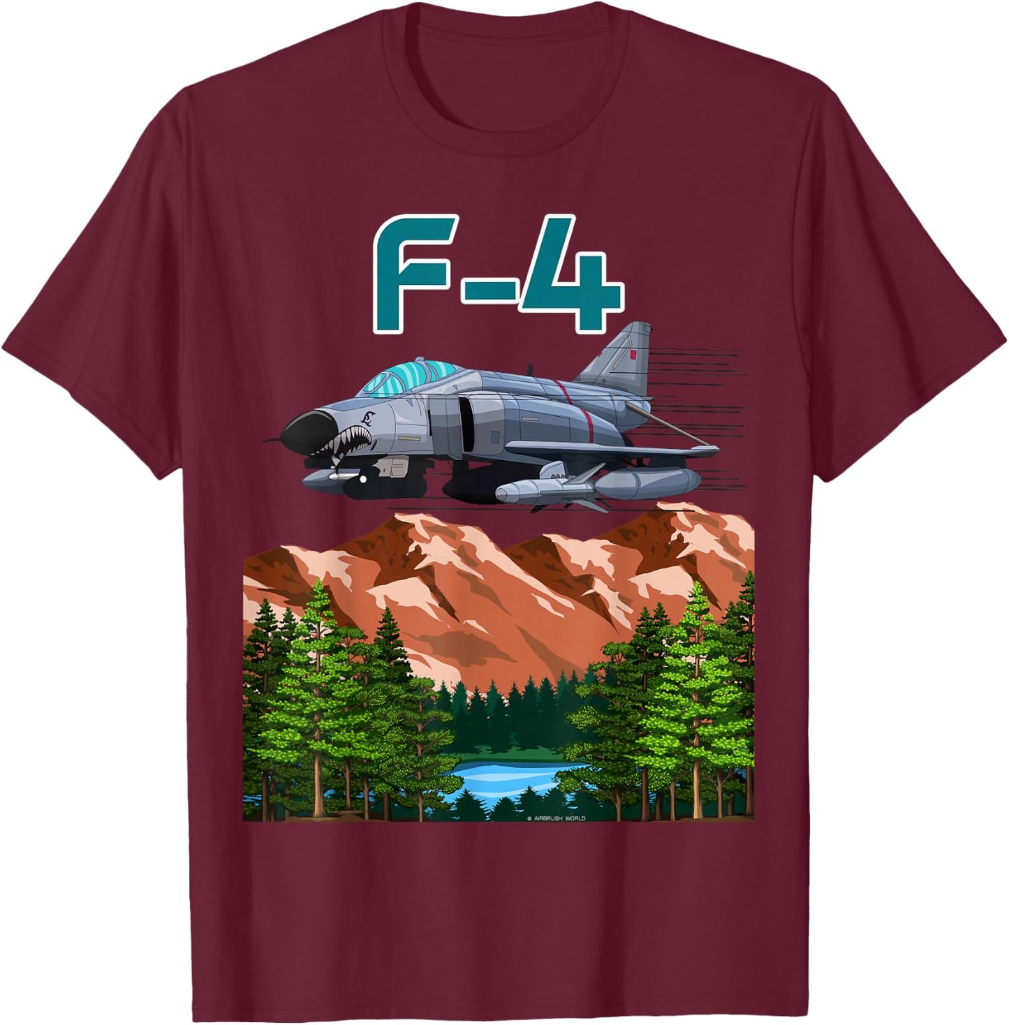 Army Supersonic Jet Military Armed Forces Fighter-Bomber T-Shirt - T-Shirt | Maroon