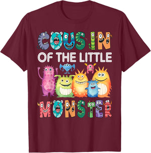 Cousin Of The Little Monster Kids 1St Birthday Party T-Shirt - T-Shirt | Maroon