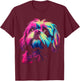 Shih Tzu Graphic Pet Illustration Dog Shih Tzu T-Shirt - T-Shirt | Maroon