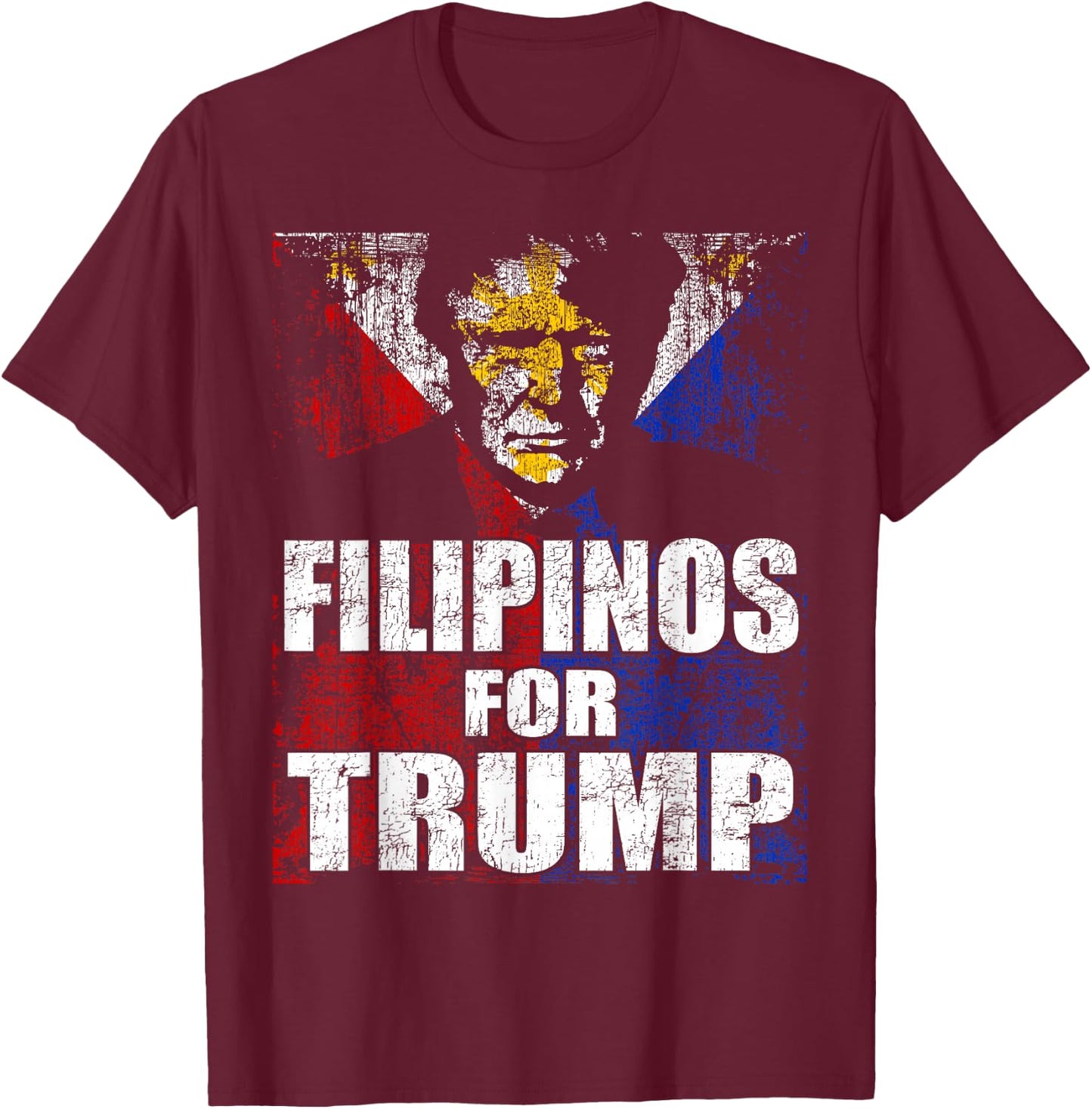 Filipinos For Trump T-Shirt - T-Shirt | Maroon