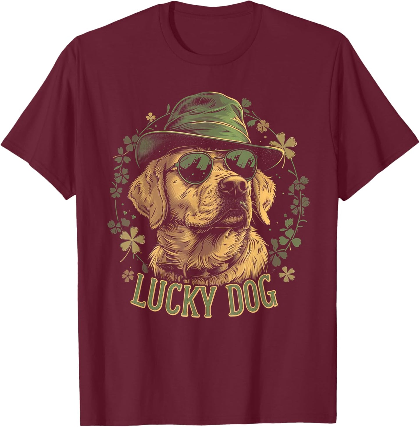 Labrador Retriever Dog St. Patrick's Day Saint Paddy's Irish Women Kids T-Shirt - T-Shirt | Maroon