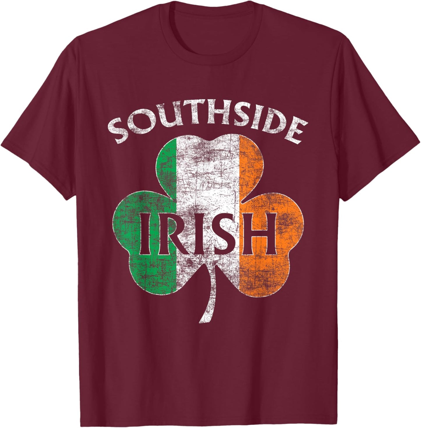 Chicago Southside Irish Flag St. Patrick's Day T-Shirt - T-Shirt | Maroon