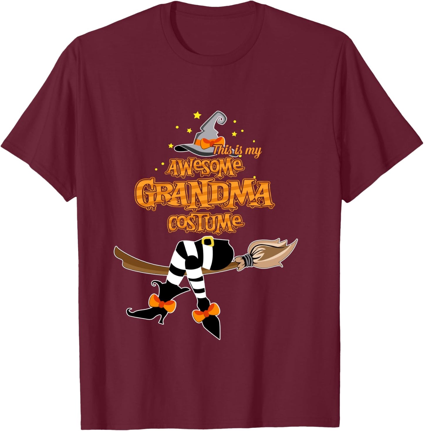 This Is My Awesome Grandma Costume - Halloween T-Shirt - T-Shirt | Maroon