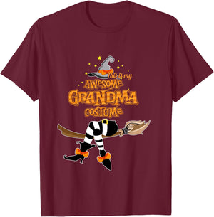 This Is My Awesome Grandma Costume - Halloween T-Shirt - T-Shirt | Maroon