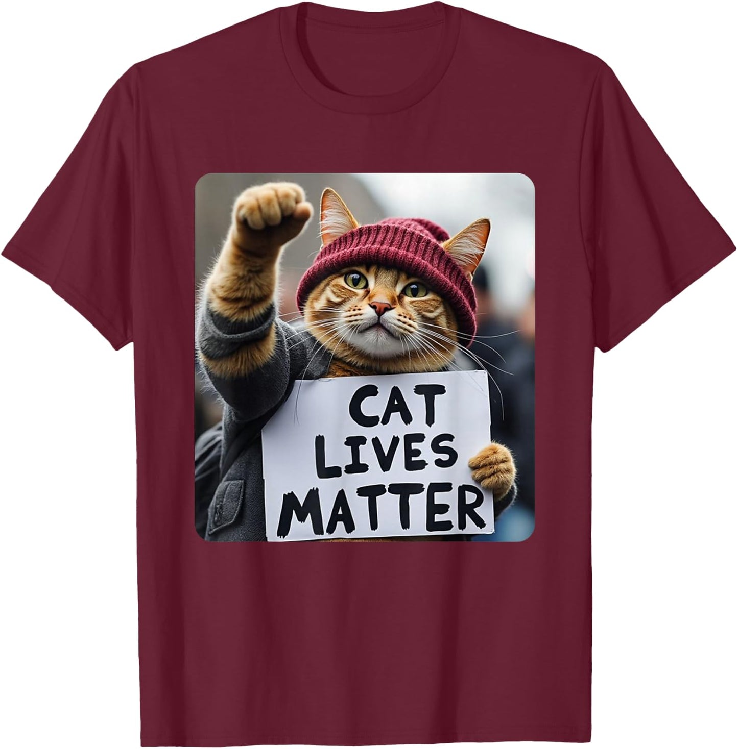 Donald Trump 2024 Cats, Cat Lives Matter Trump T-Shirt - T-Shirt | Maroon