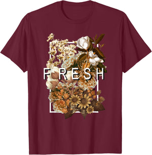 FRESH Brown Color T-Shirt - T-Shirt | Maroon