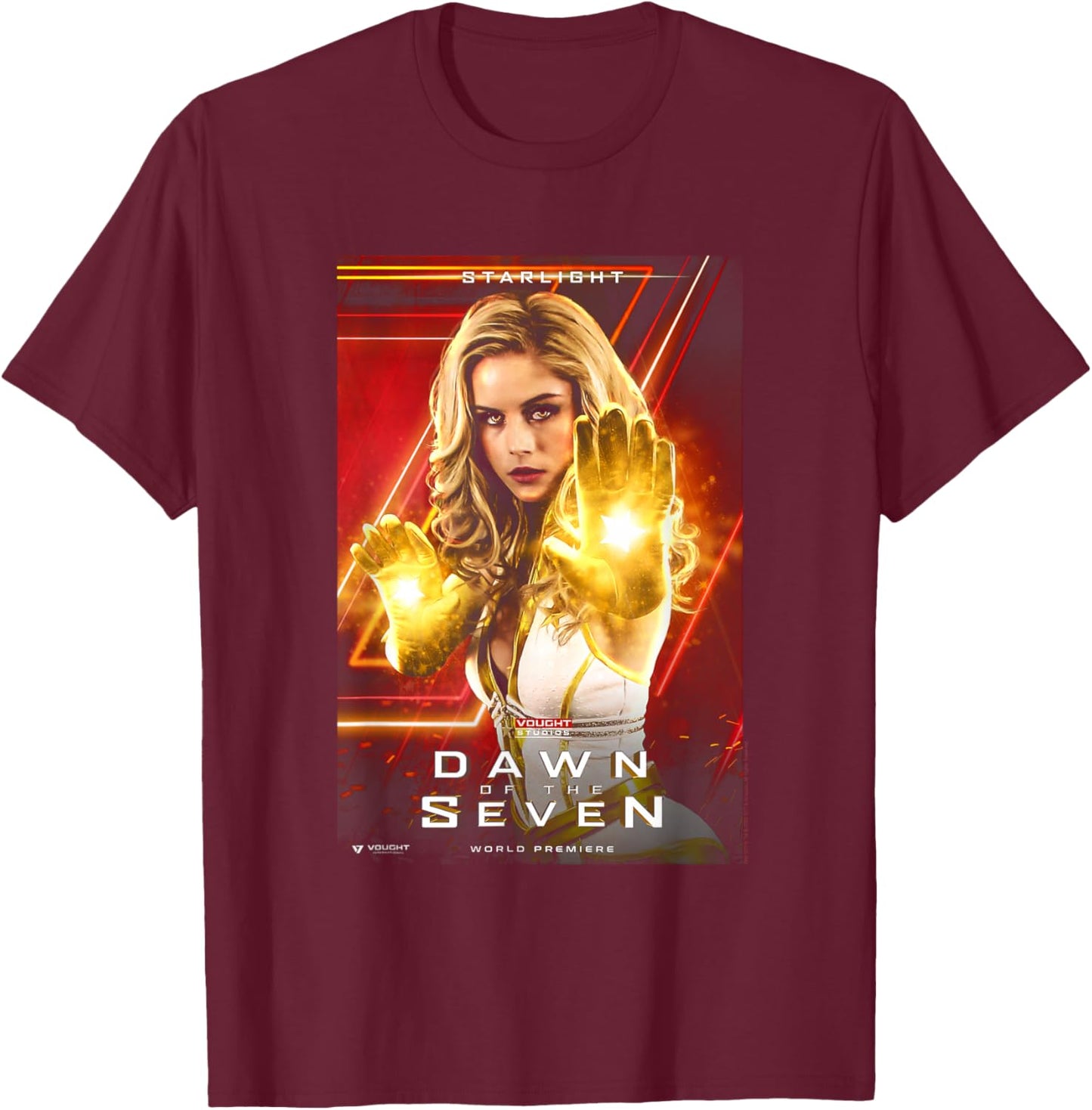 The Boys Starlight Vought Poster T-Shirt - T-Shirt | Maroon