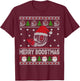 Merry Boostmas Turbo Christmas Vintage Ugly Xmas Sweater T-Shirt - T-Shirt | Maroon