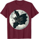 Gothic Vampire Bat Halloween Graphic T-Shirt - T-Shirt | Maroon