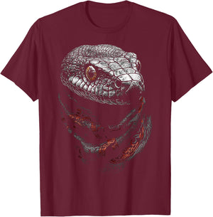Snake Animal Graphic Art Snake T-Shirt - T-Shirt | Maroon