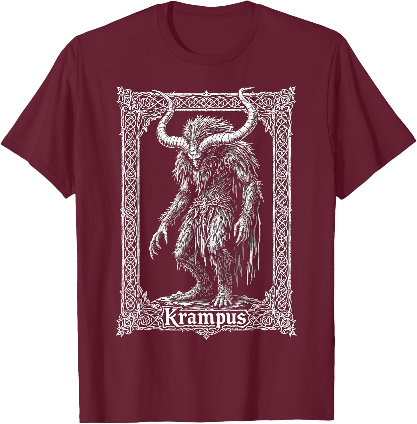 Gruss Vom Krampus Christmas Eve Naughty Kids Xmas Party T-Shirt - T-Shirt | Maroon
