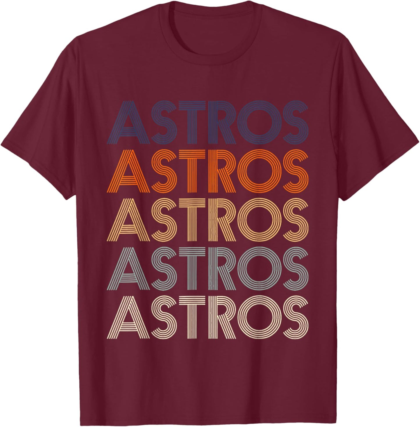 Vintage Astros Retro Style 70s 80s First Name T-Shirt - T-Shirt | Maroon
