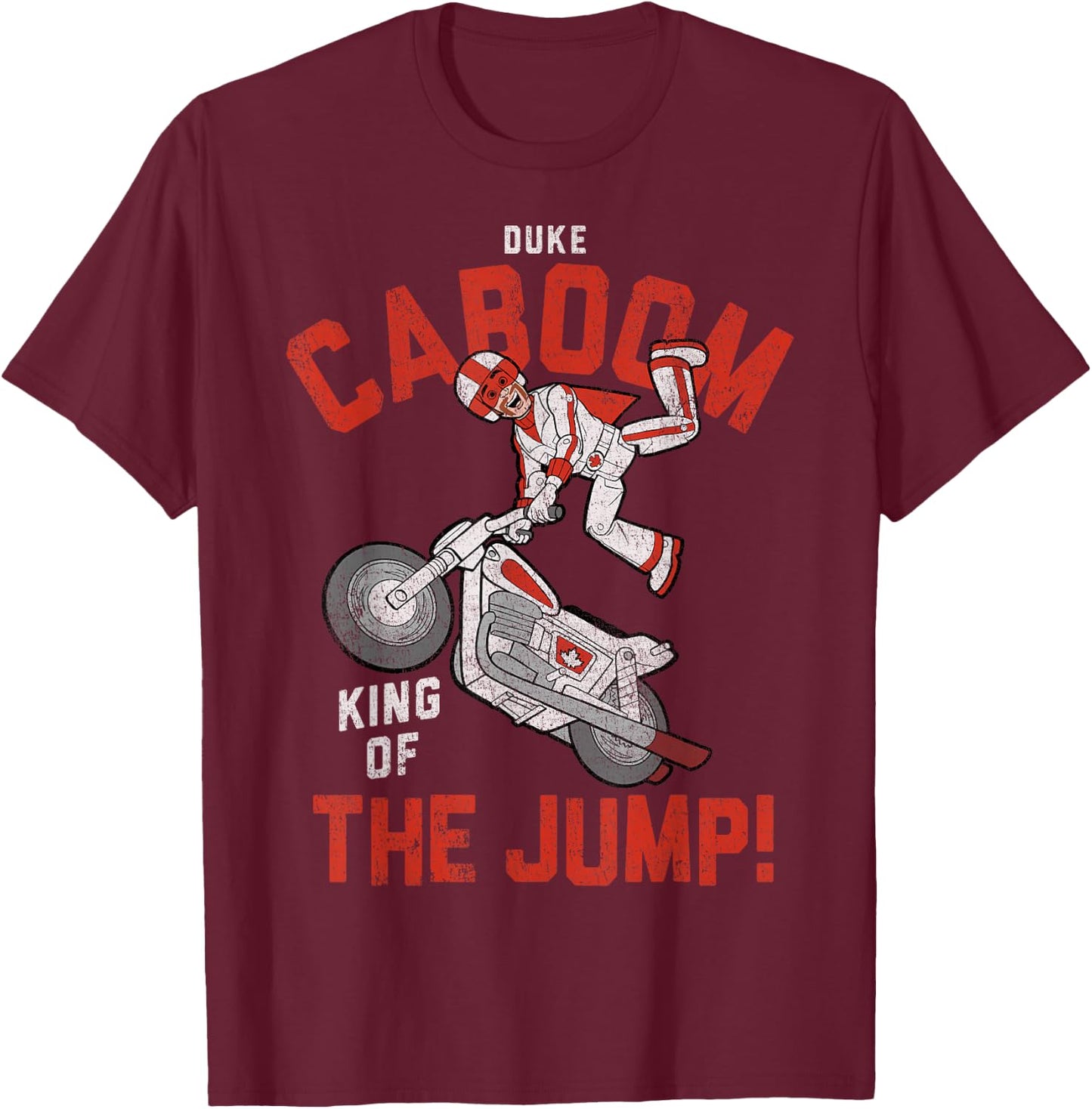 Disney Pixar Toy Story Duke Caboom King Of The Jump T-Shirt - T-Shirt | Maroon