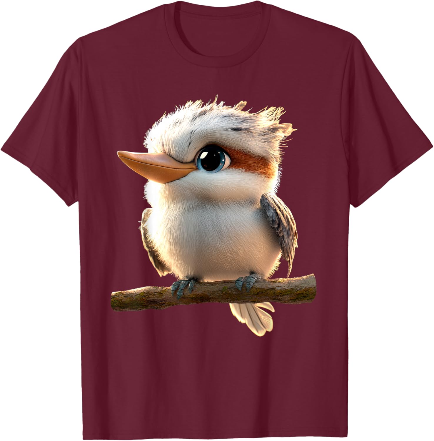 Kookaburra Bird Australien Birds Cute Laughing Kookaburra T-Shirt - T-Shirt | Maroon