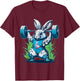 Bunny Lifting Weights Gym Rabbit Fitness Weightlifting T-Shirt - T-Shirt | Maroon