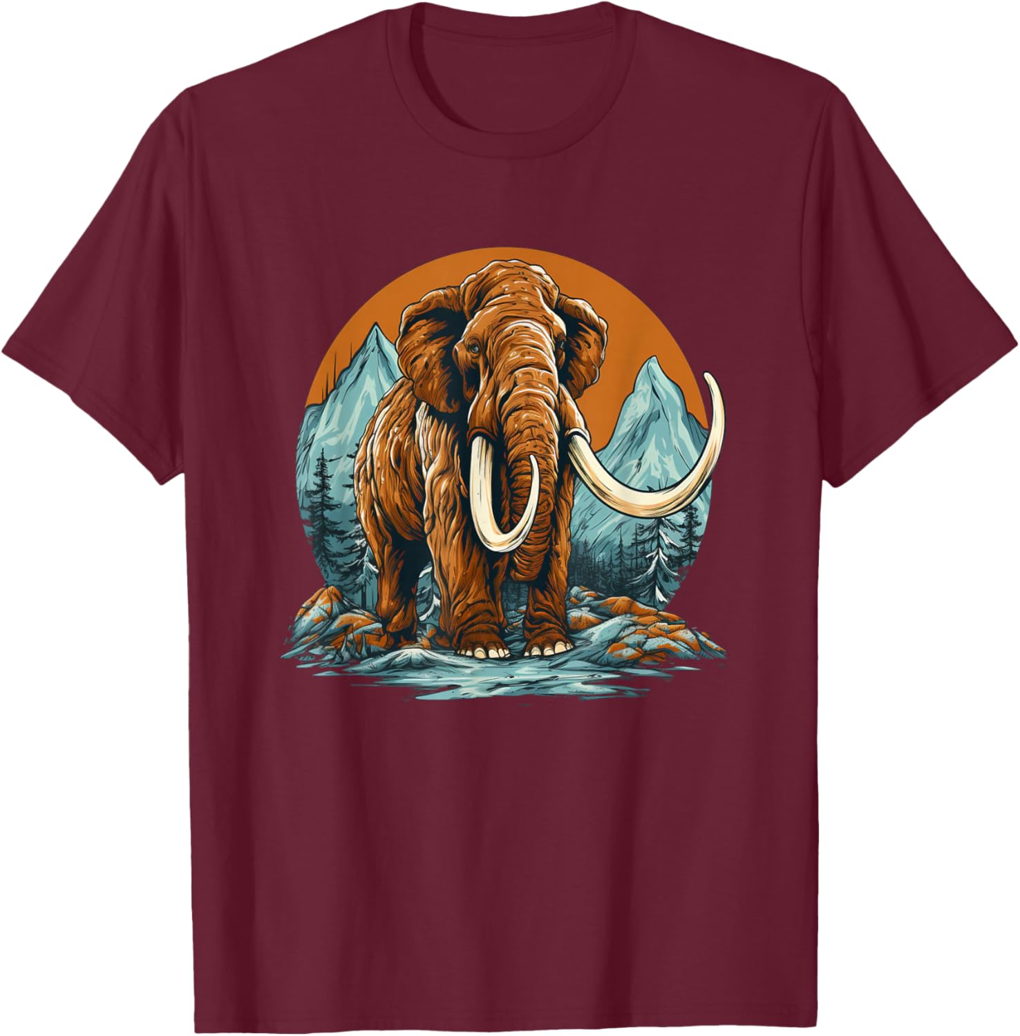 Ice age mammoth costume for mammoths lovers T-Shirt - T-Shirt | Maroon