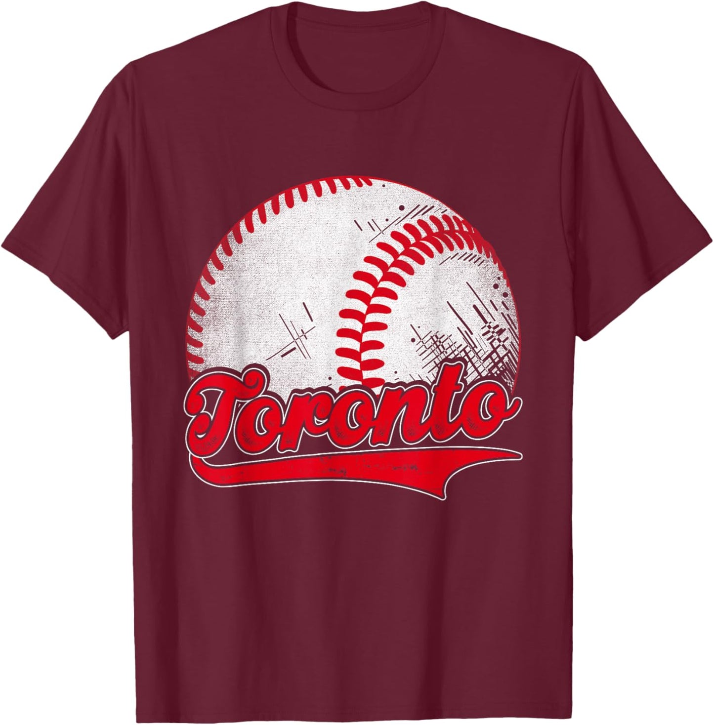 Vintage Toronto Graphic For Baseball Lover Men Women T-Shirt - T-Shirt | Maroon