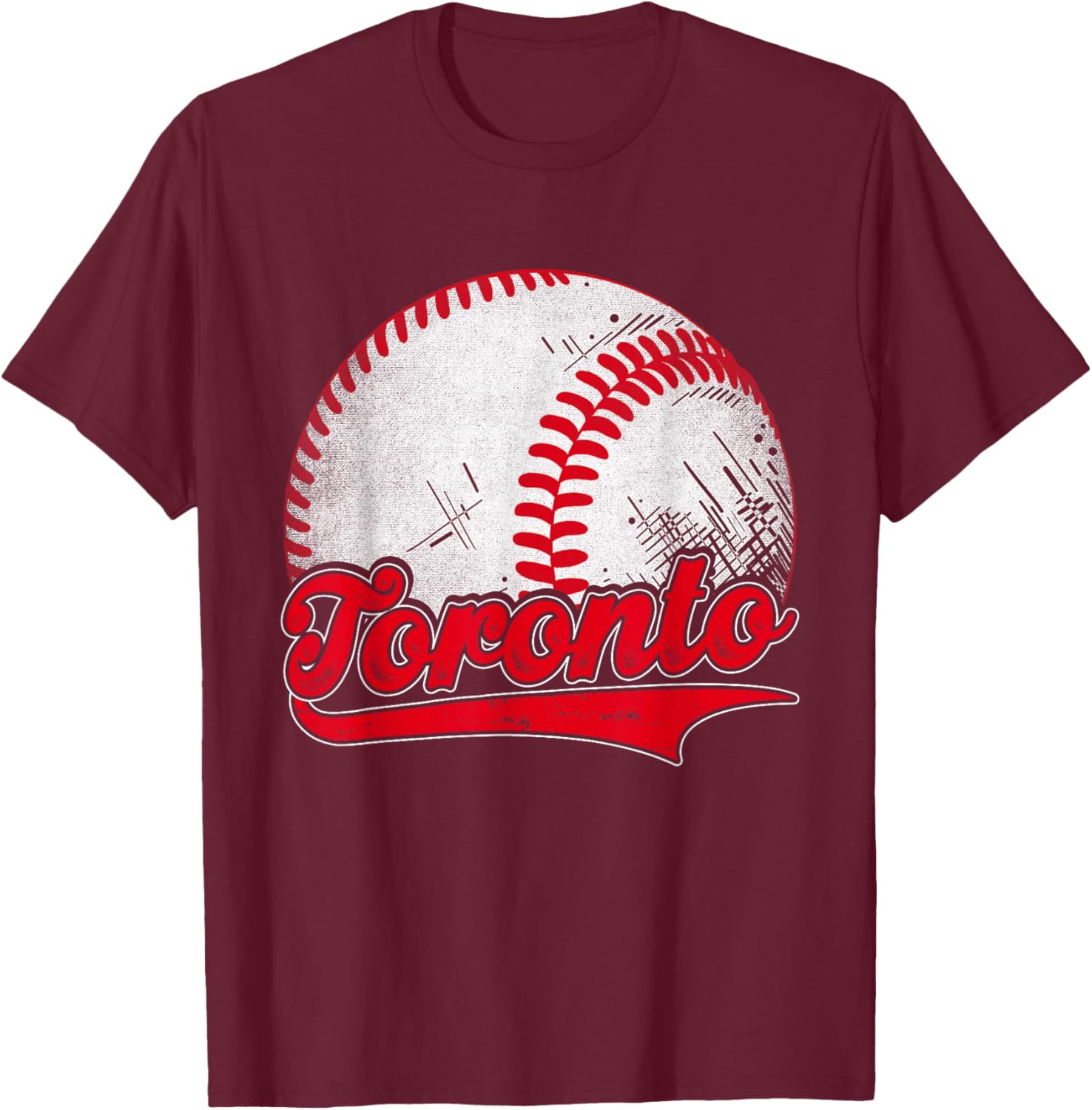 Vintage Toronto Graphic For Baseball Lover Men Women T-Shirt - T-Shirt | Maroon