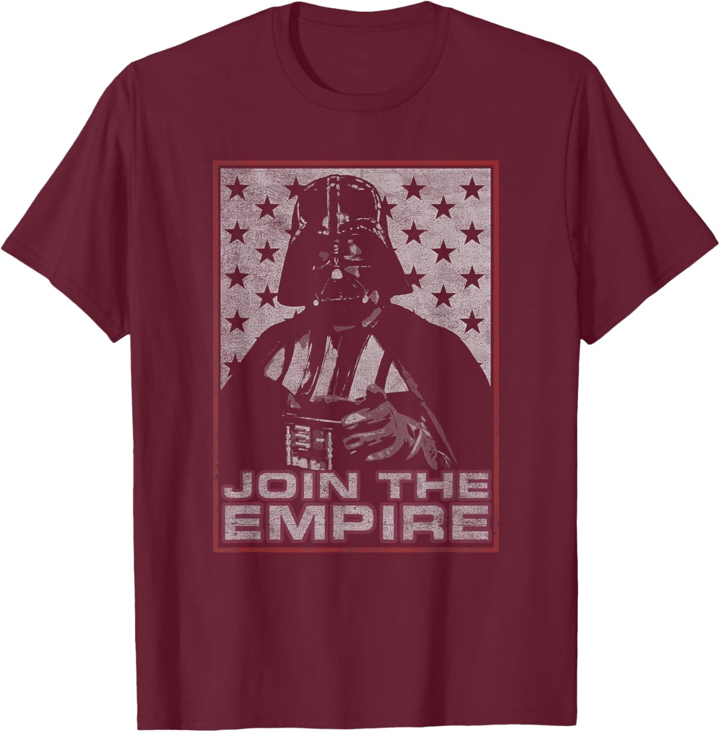 Star Wars Classic Join The Empire Darth Vader Distressed Ad T-Shirt - T-Shirt | Maroon