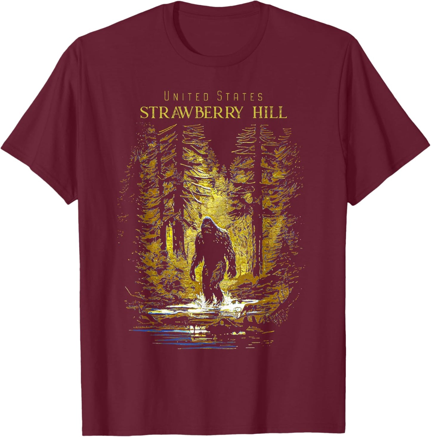 Strawberry Hill United States T-Shirt - T-Shirt | Maroon