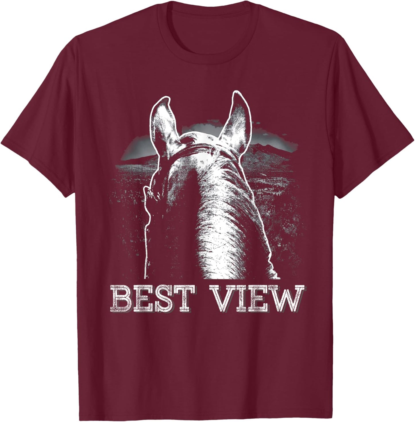 Best views horse riding T-Shirt - T-Shirt | Maroon