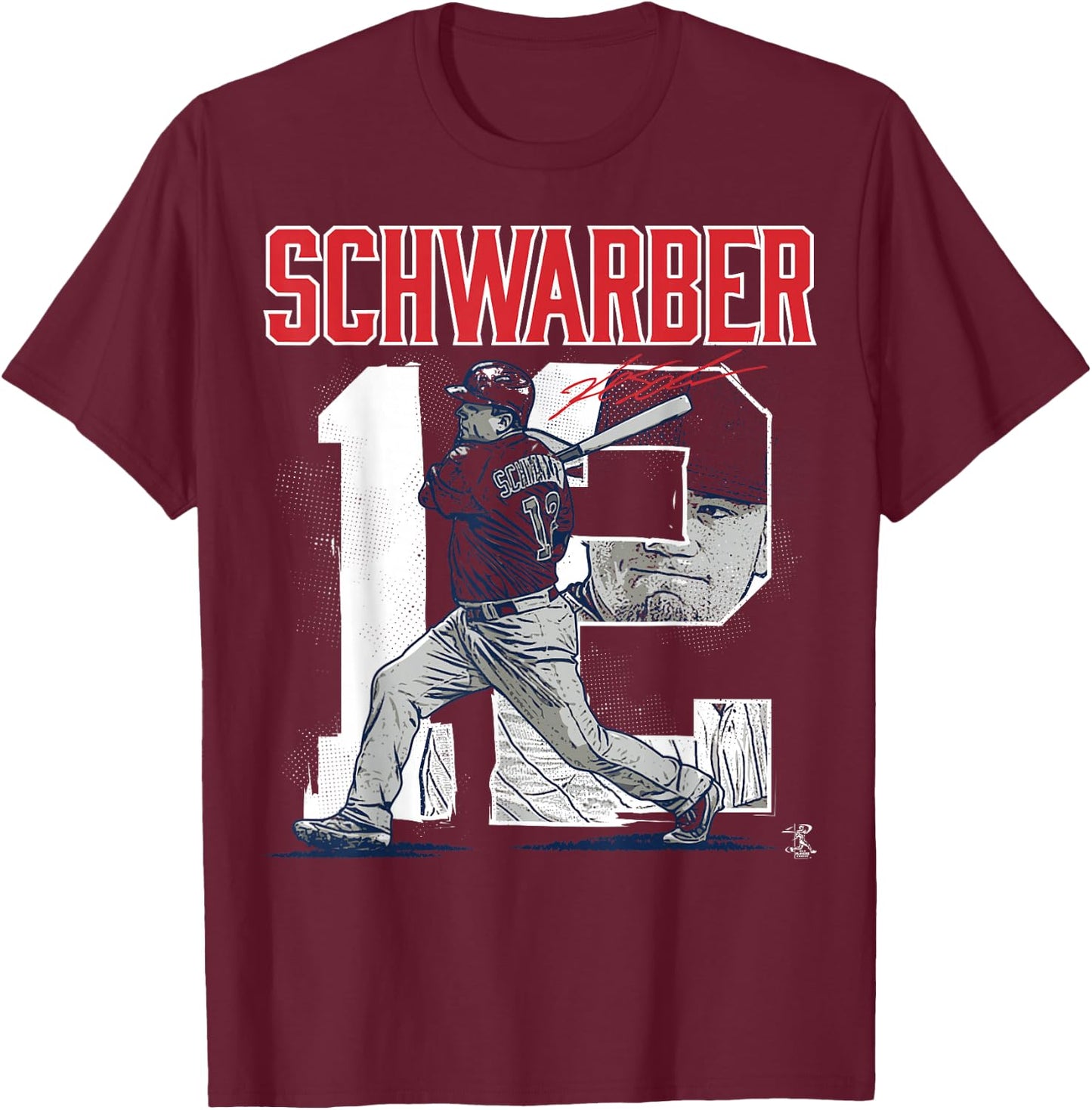 Kyle Schwarber Player Number - Apparel T-Shirt - T-Shirt | Maroon