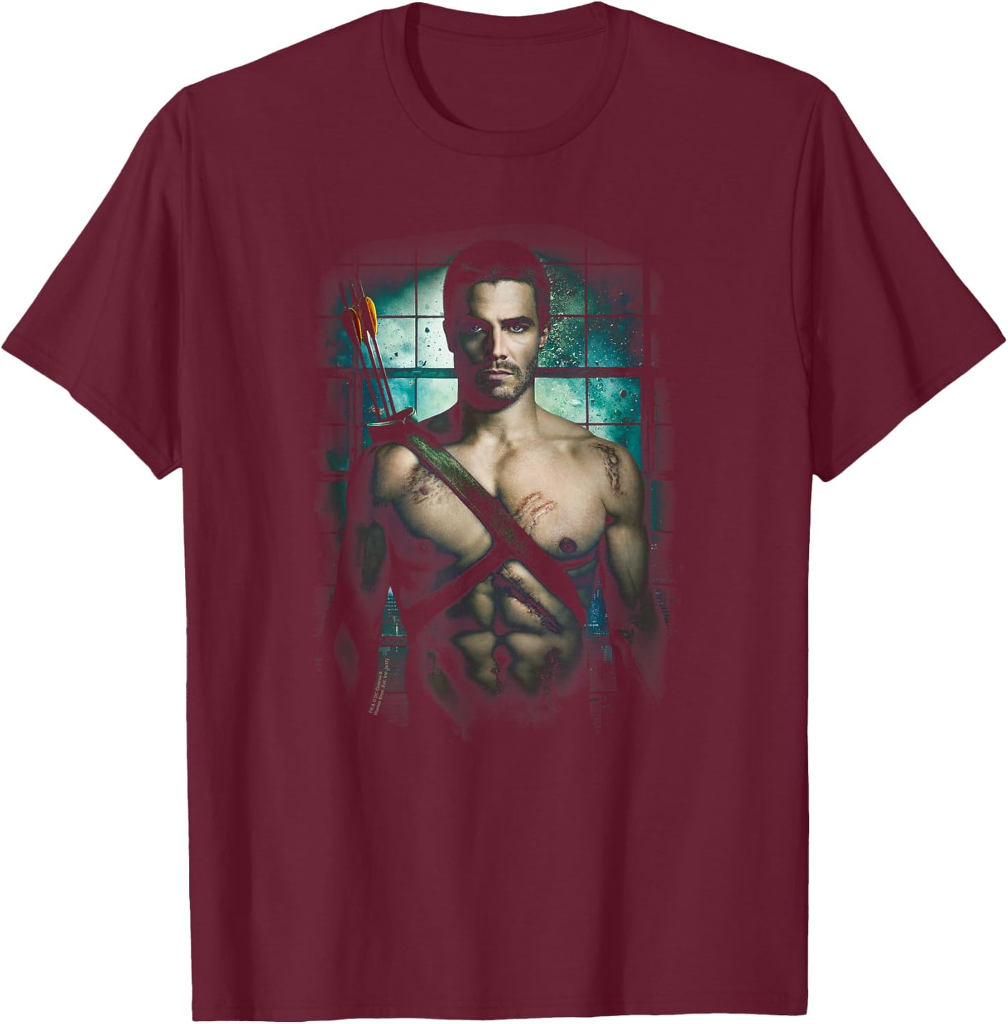 Arrow TV Series Shirtless T-Shirt - T-Shirt | Maroon