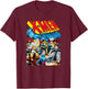 Marvel X-Men 80's Style Colorful Group Shot Poster T-Shirt - T-Shirt | Maroon