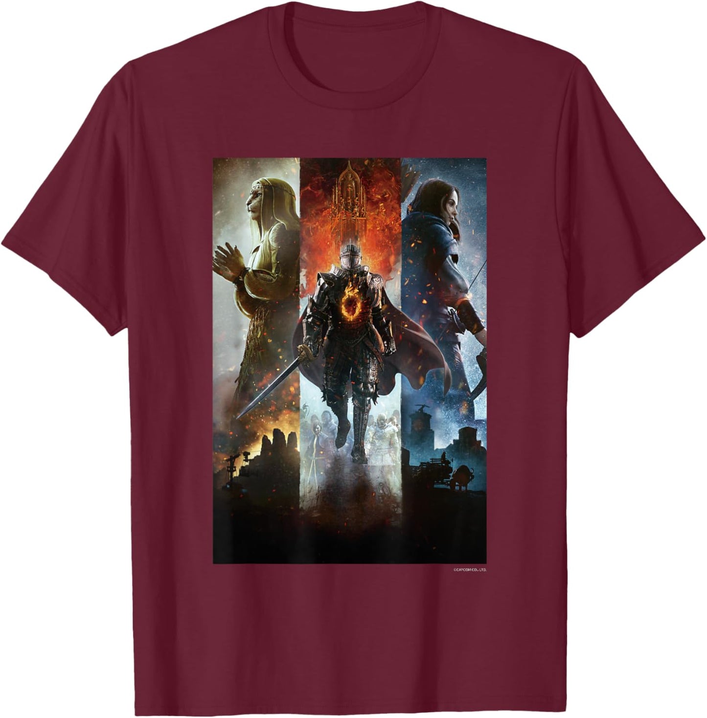 Dragon's Dogma 2 Key Art T-Shirt - T-Shirt | Maroon