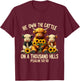 He Own The Cattle On A Thousand Hills Bible Highland Cow T-Shirt - T-Shirt | Maroon