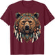 Native American Bear Totem Spiritual T-Shirt - T-Shirt | Maroon