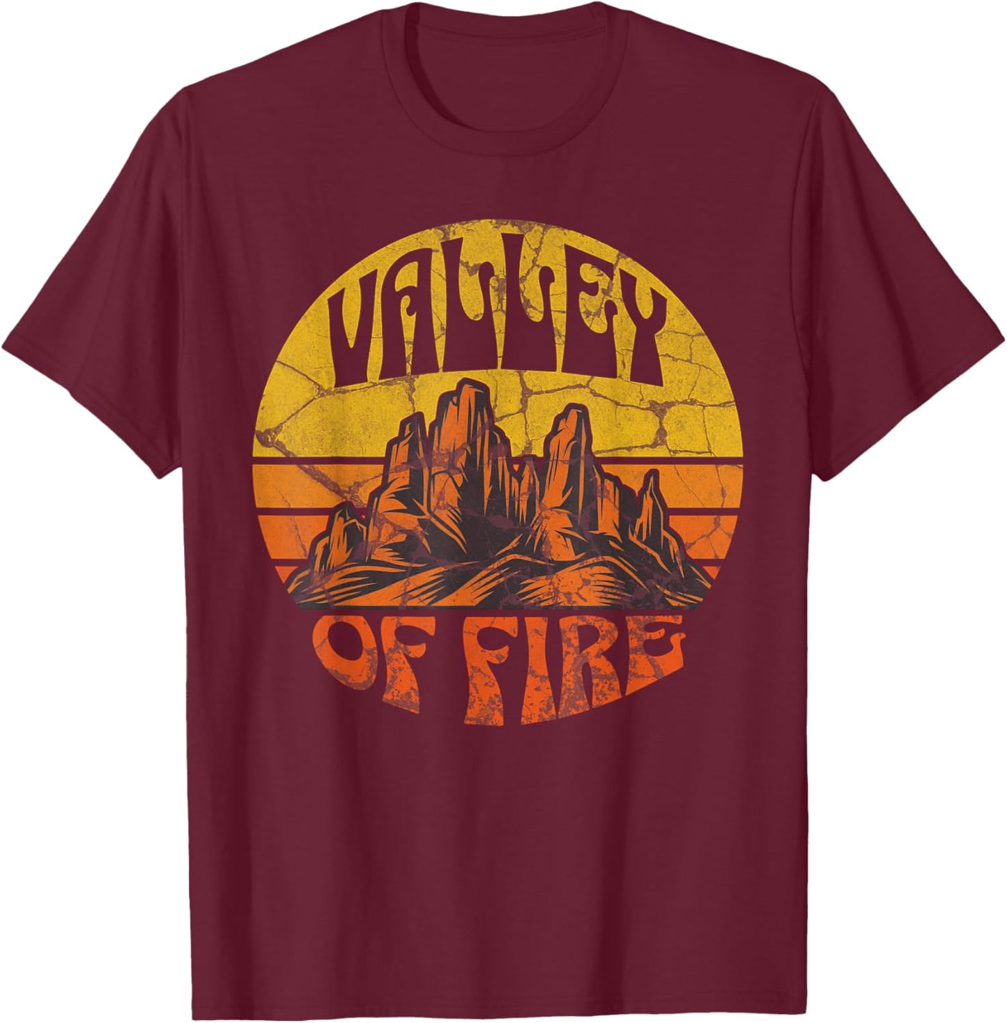 Valley Of Fire T-Shirt - T-Shirt | Maroon