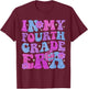 In My Fourth Grade Era Girl Back To School 4th Grade Teacher T-Shirt - T-Shirt | Maroon