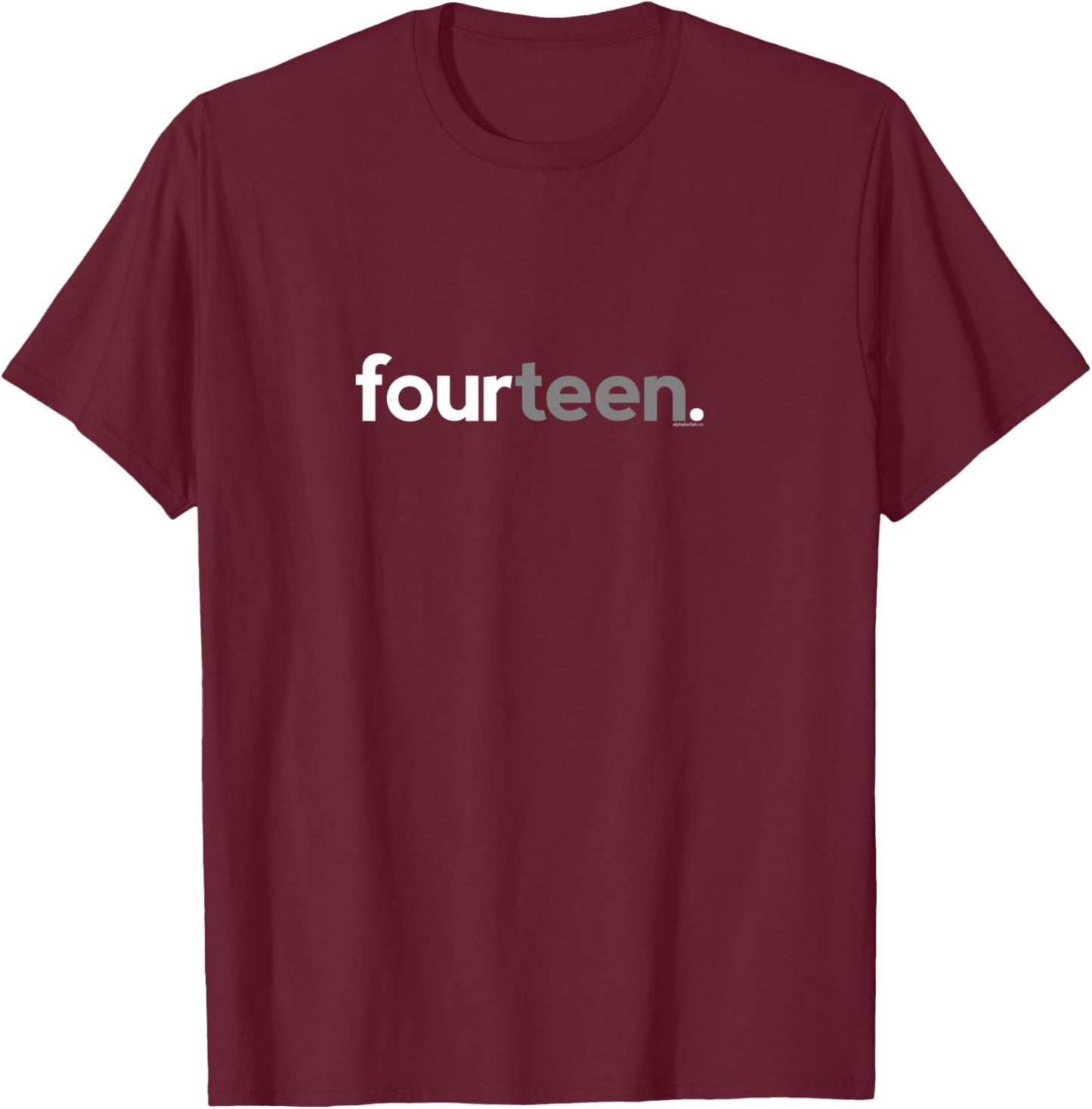 14th Birthday Shirt for Teenage Boys Gift Fourteen Long T-Shirt - T-Shirt | Maroon