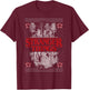 Netflix Stranger Things Ugly Christmas Sweater Style T-Shirt - T-Shirt | Maroon
