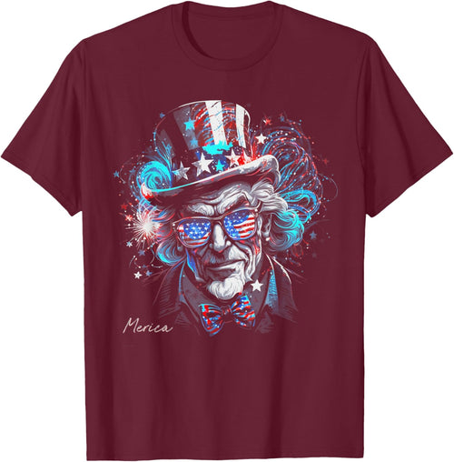 Uncle Sam Fourth 4th of July American Flag USA America Funny