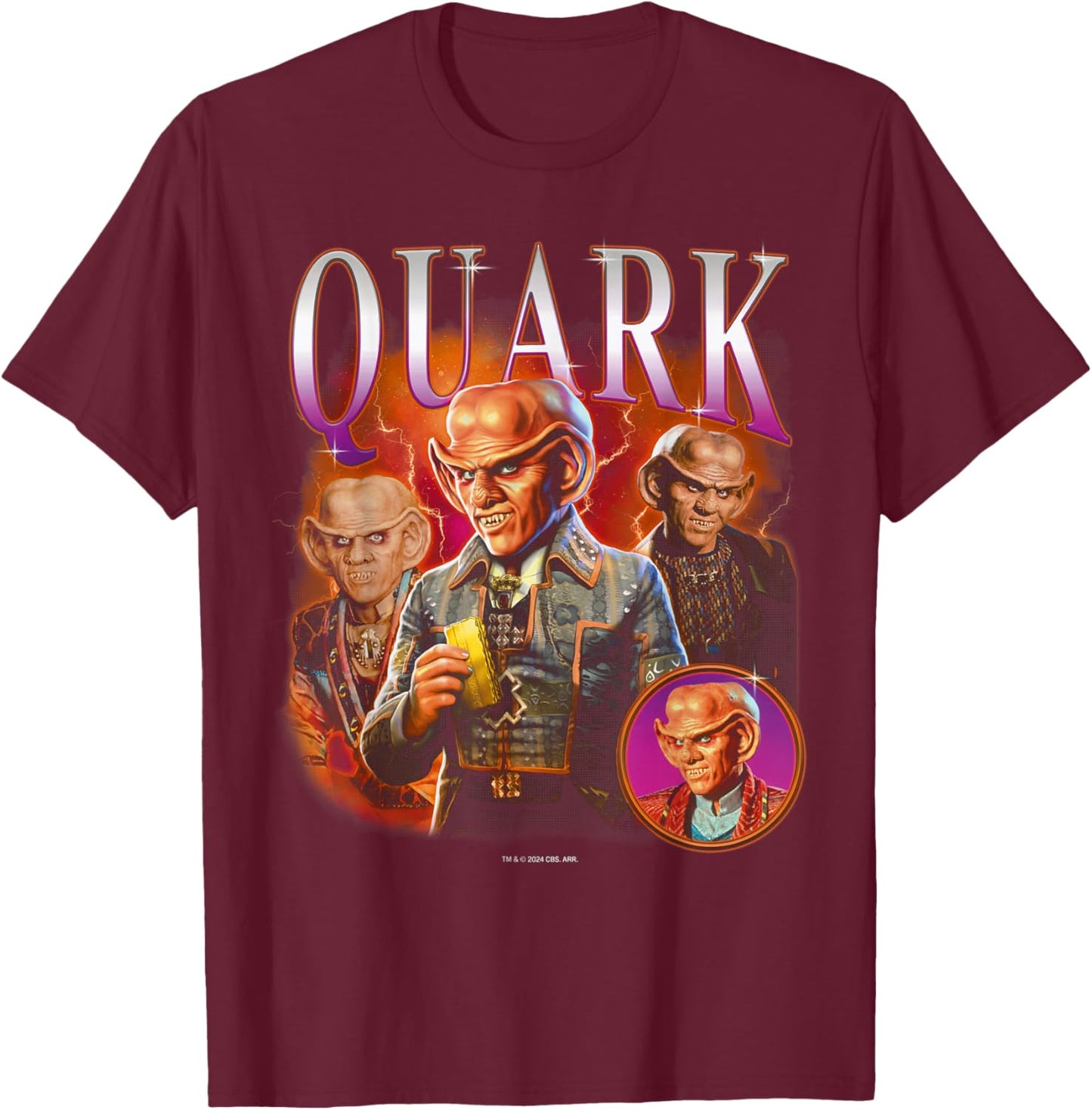 Star Trek : Deep Space Nine Quark Heartthrob , Black, S T-Shirt - T-Shirt | Maroon