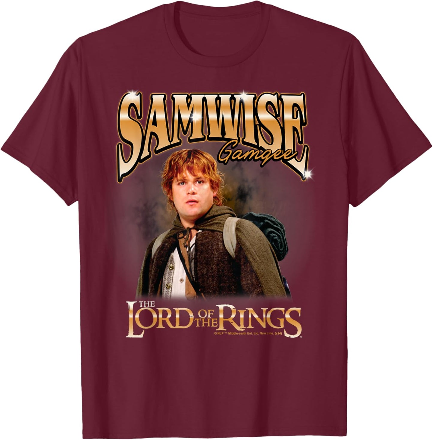 Lord of The Rings - Samwise Gamgee T-Shirt - T-Shirt | Maroon