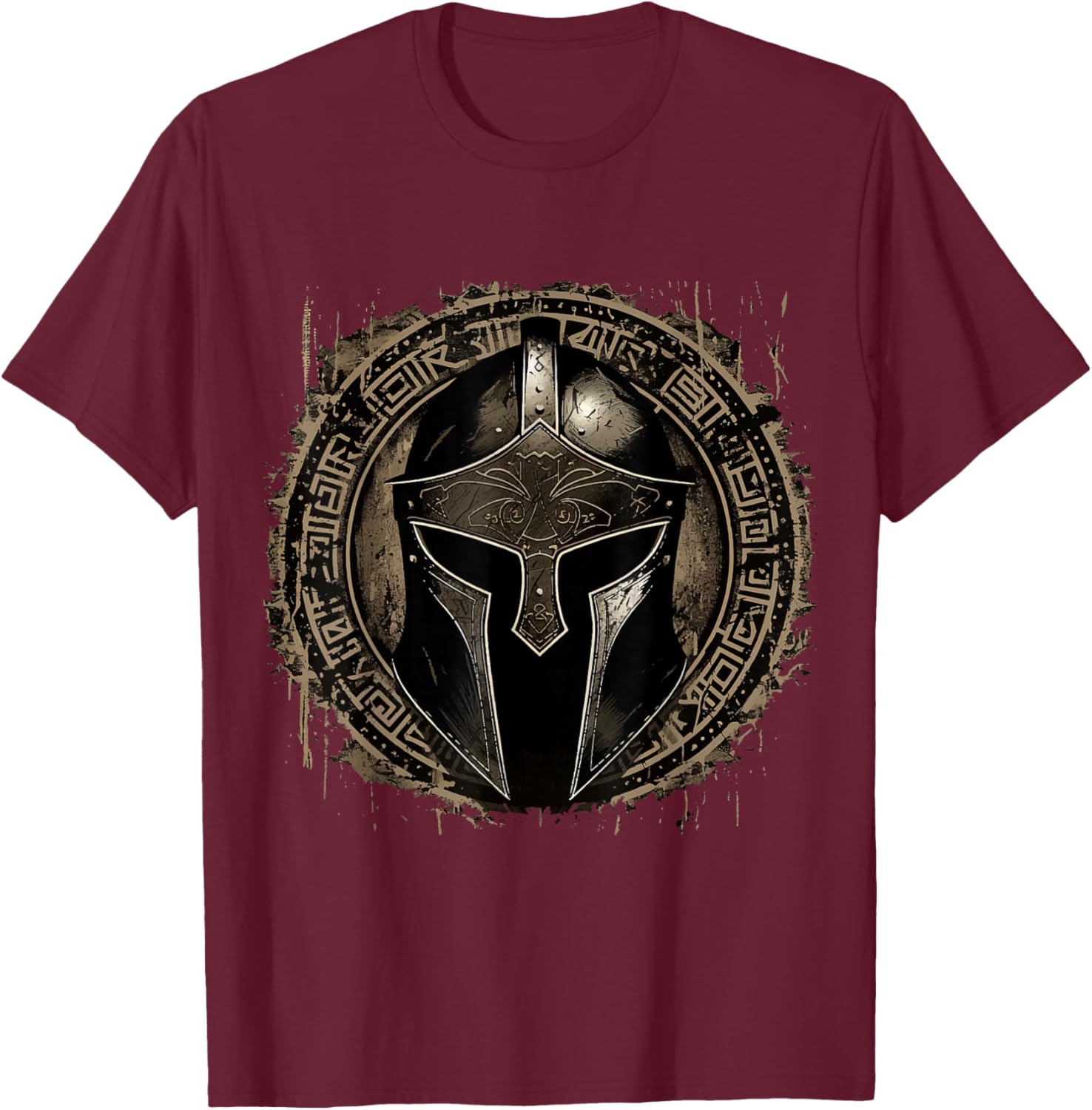 Sparta Spartanischer Kämpfer Helm Leonidas Spartaner Herren T-Shirt - T-Shirt | Maroon