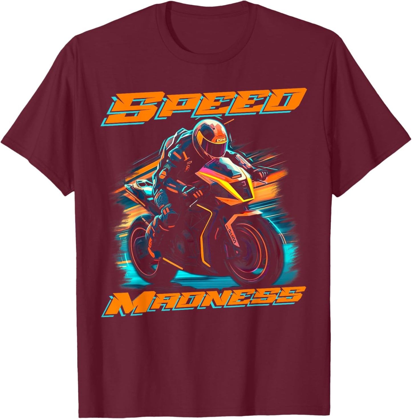 Racing Motorbike T-Shirt - T-Shirt | Maroon