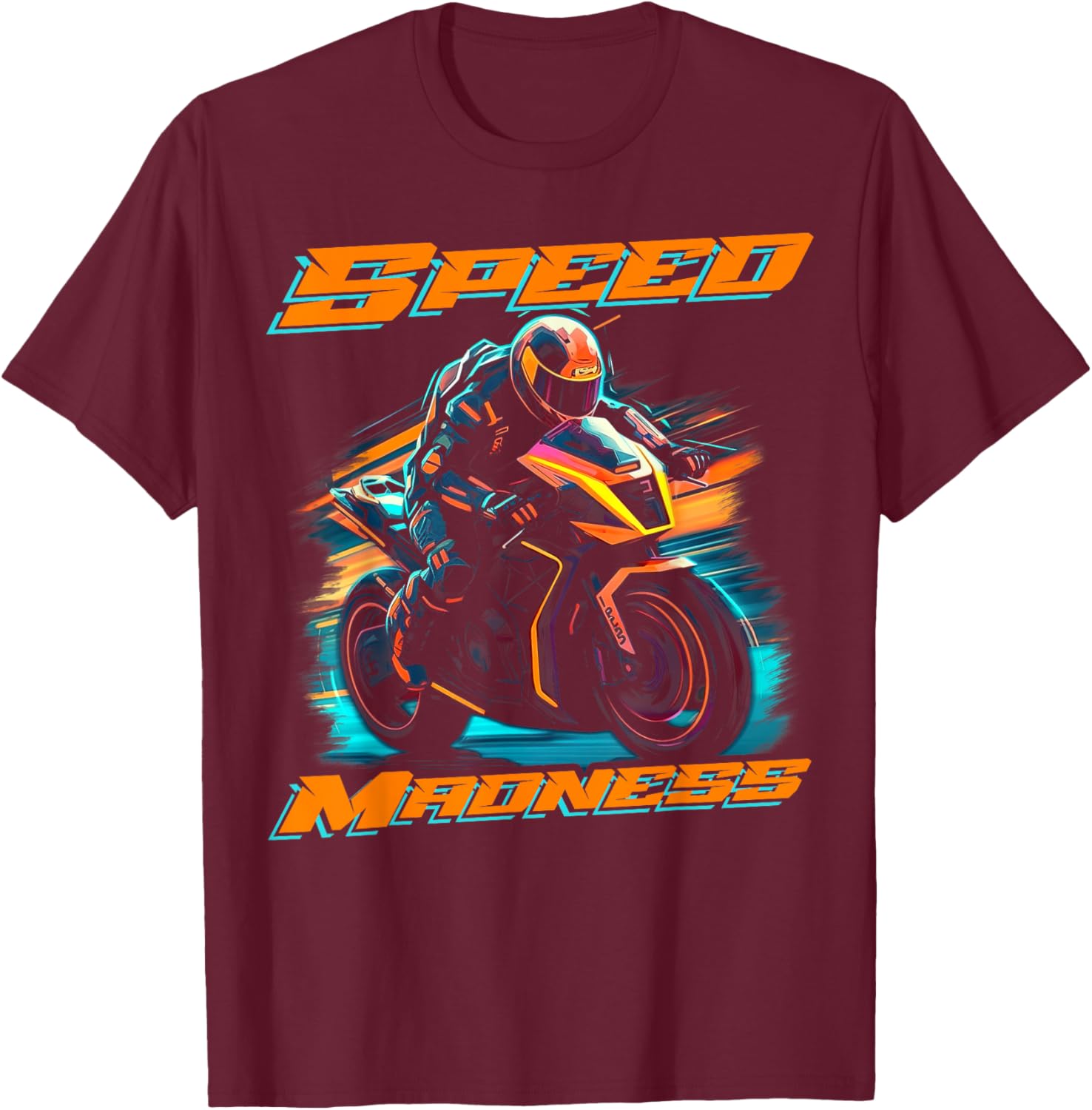 Racing Motorbike T-Shirt - T-Shirt | Maroon