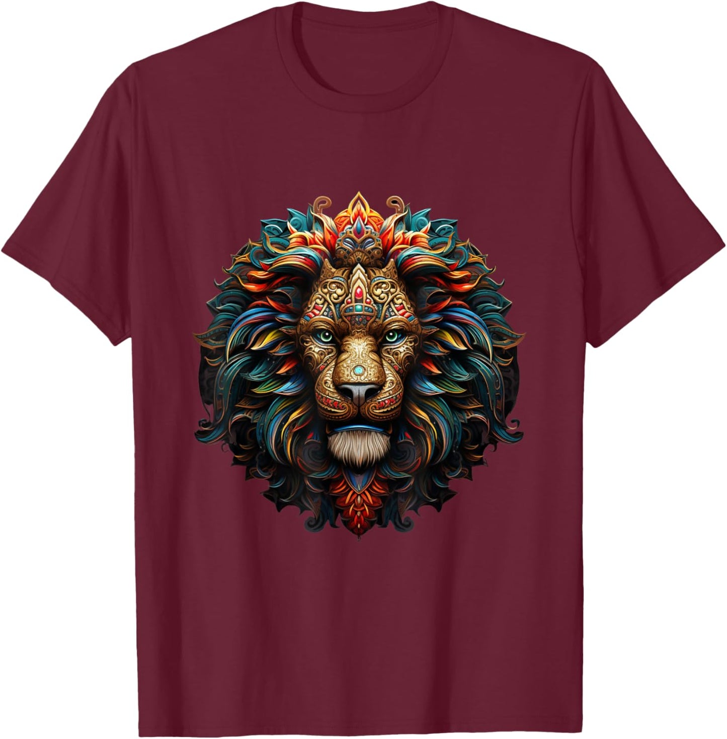 Regal Batik Lion T-Shirt - T-Shirt | Maroon