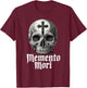 Memento Mori Catholic Crucifix Traditional Latin Mass Skull T-Shirt - T-Shirt | Maroon