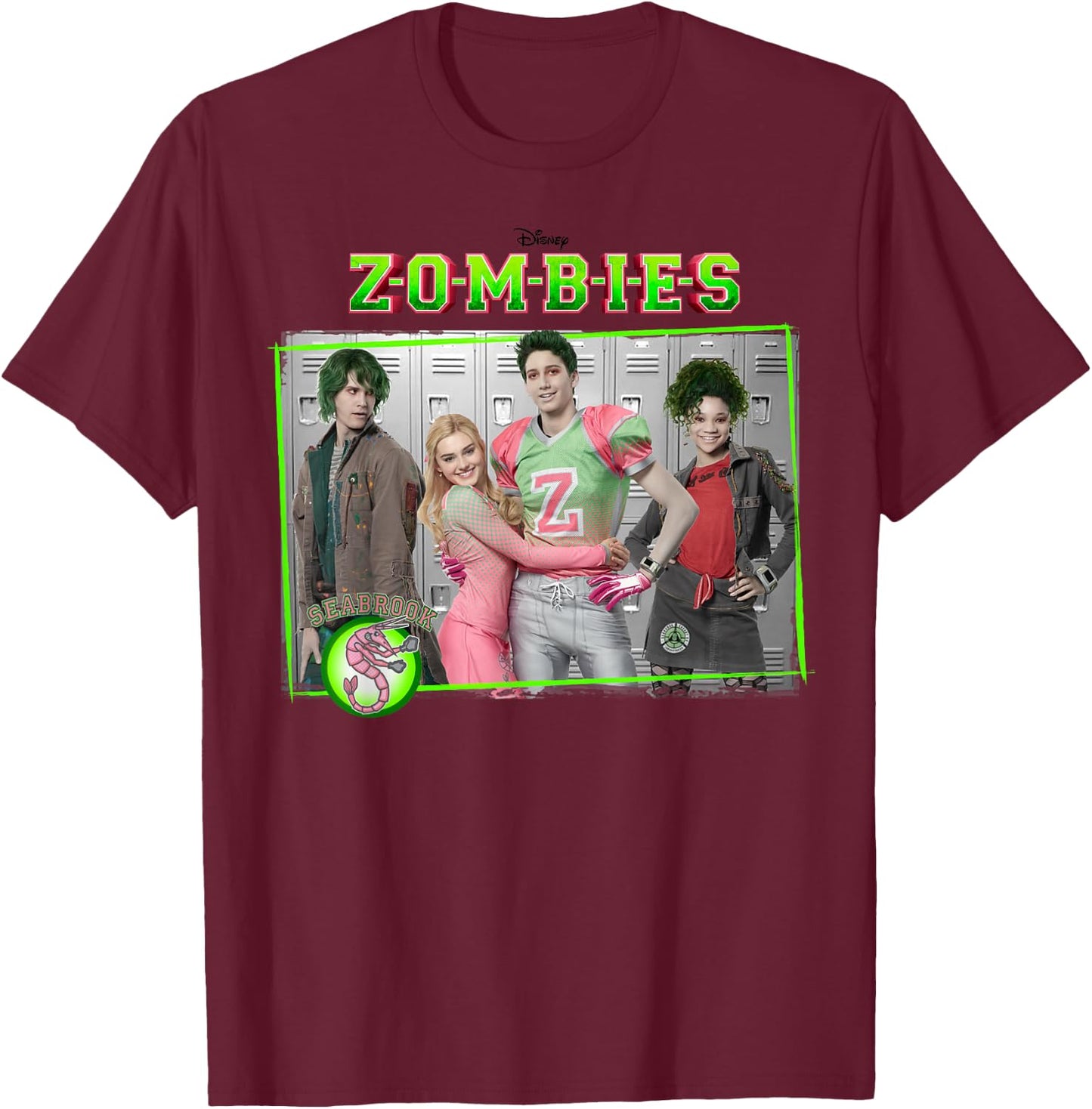Zombies - Zed and Addison T-Shirt - T-Shirt | Maroon