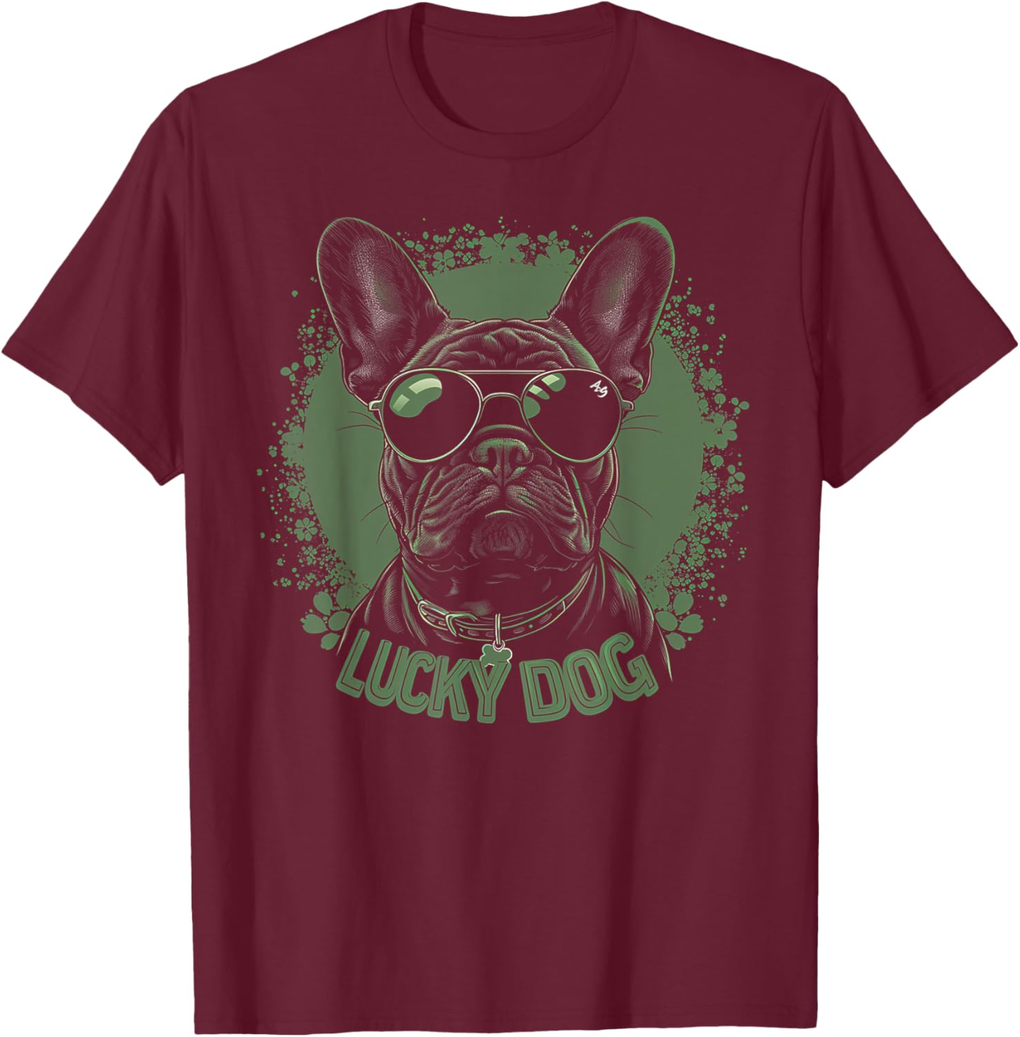 French Bulldog Dog - St. Patrick's Day Saint Paddy's Irish Women Kids T-Shirt - T-Shirt | Maroon